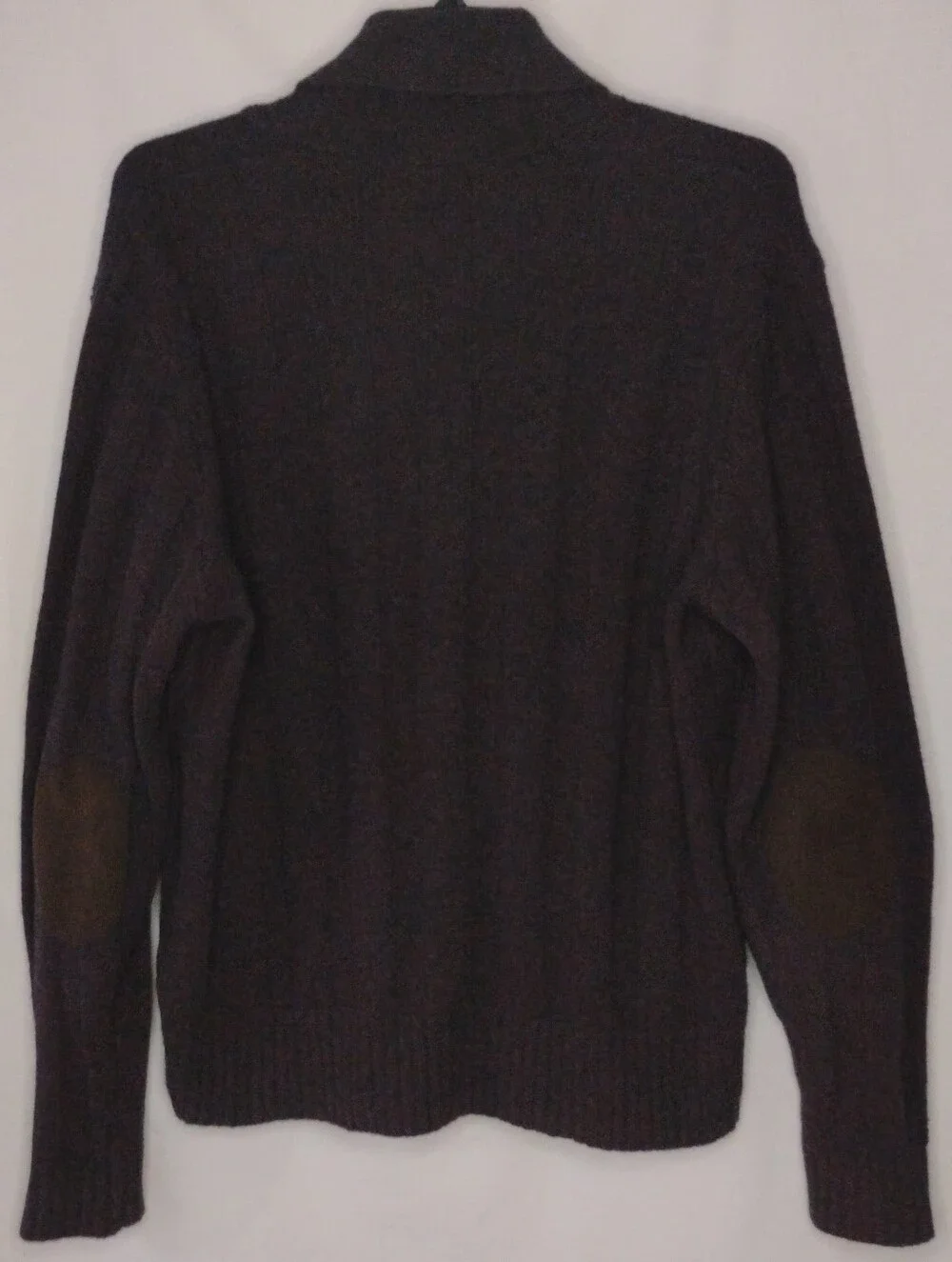 Men's Size XL Jos. A. Bank Dark Brown Wool Button Front V-Neck Cardigan Sweater